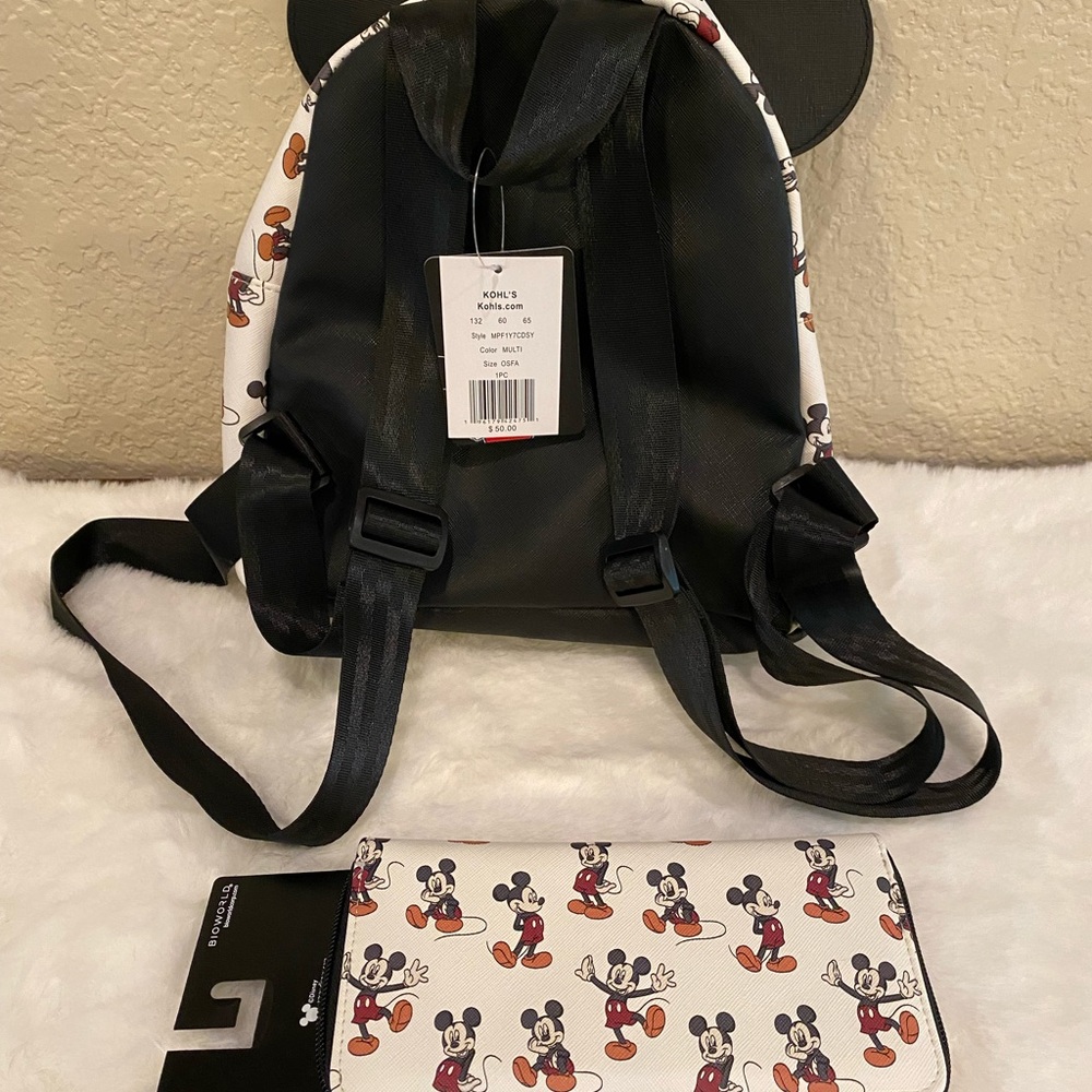Mickey Mouse Mini Backpack & Full Size Wallet - Picture 2 of 2